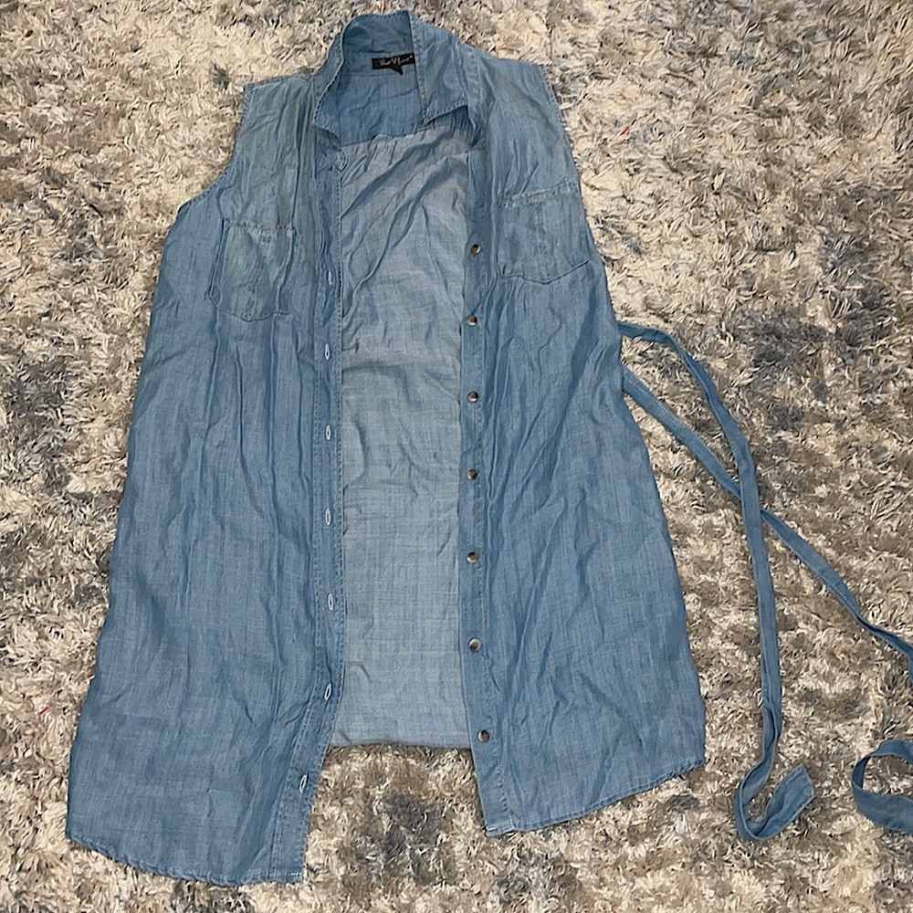 Velvet Heart Sleeveless Denim Cardigan